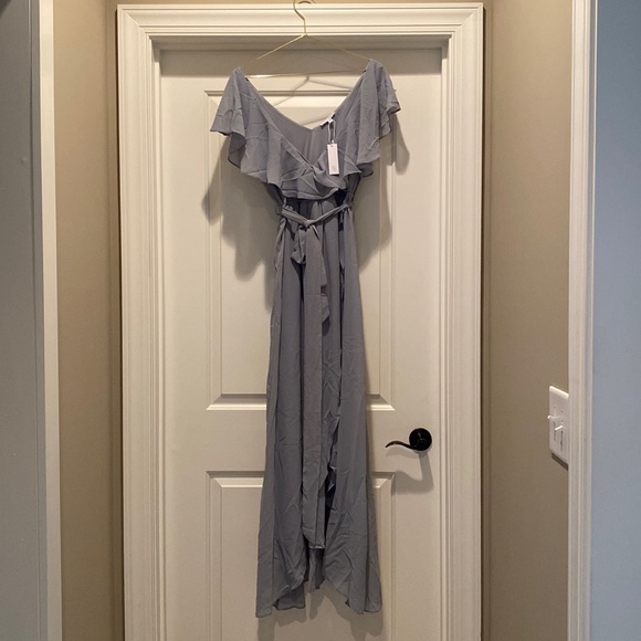 Baltic Born Katya Ruffle Maxi Dress, Light Blue, M, NWTs! - Picture 1 of 3